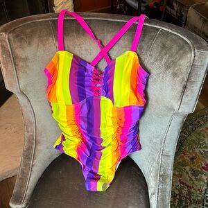 Torrid Rainbow Swimsuit